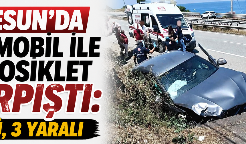 Giresun’da otomobil ile motosiklet çarpıştı: 1 ölü,3 yaralı