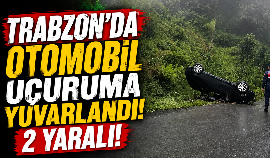 Trabzon'da otomobil uçuruma yuvarlandı: 2 Yaralı