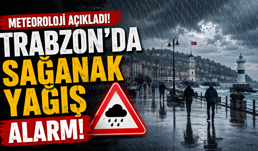 Meteoroloji açıkladı! Trabzon'da sağanak yağış alarmı