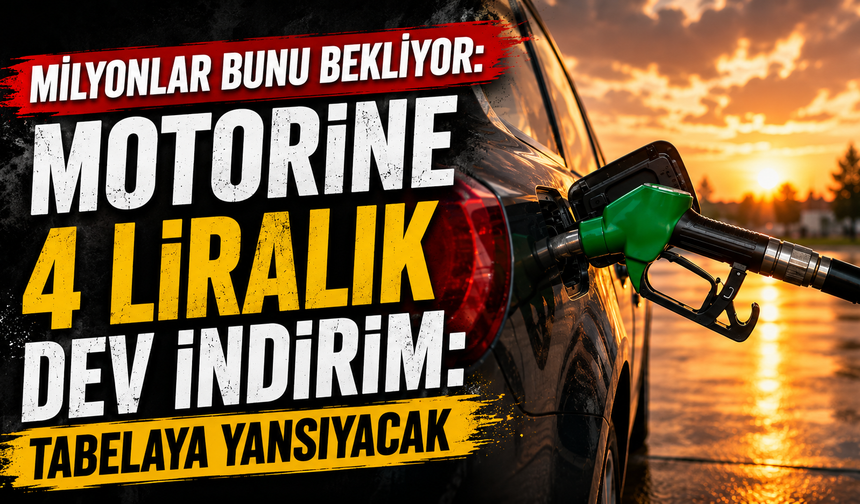 Motorine 4 liralık dev indirim: Tabelaya yansıyacak