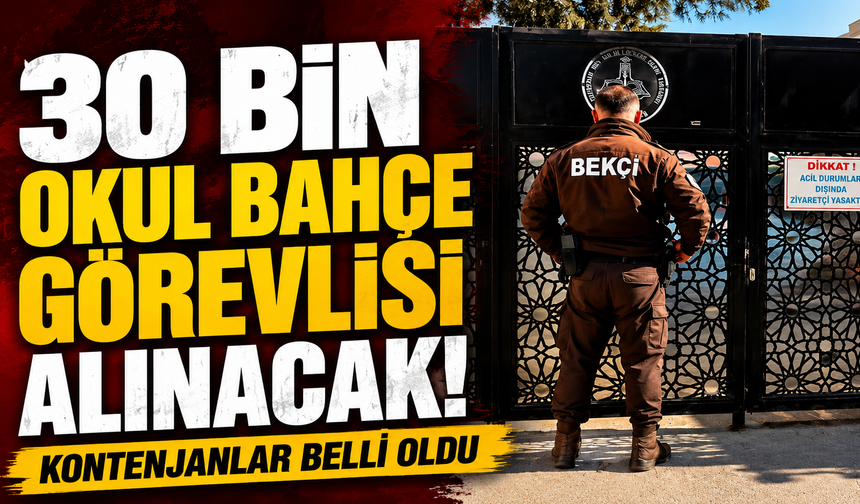 30 bin okul bahçe görevlisi alınacak: Kontenjanlar belli oldu