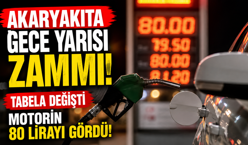 Akaryakıta gece yarısı zammı! Tabela değişti, motorin 80 lirayı gördü
