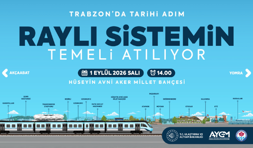 TRABZON'DA RAYLI SİSTEMİN TEMELİ ATILIYOR