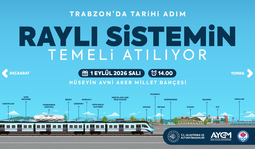 TRABZON'DA RAYLI SİSTEMİN TEMELİ ATILIYOR