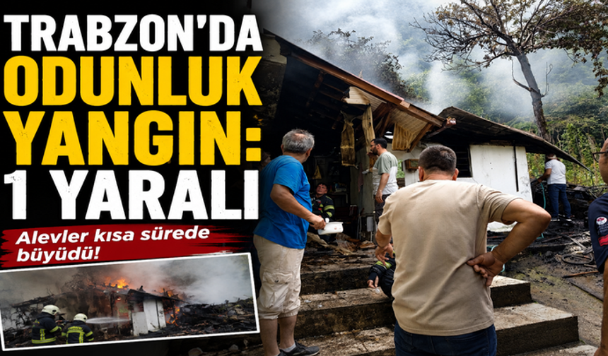 Trabzon'da odunluk yangın: 1 yaralı