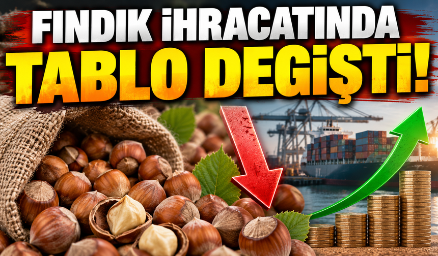 Fındık ihracatında miktarda yüzde 23 düşüş, değerde ise yüzde 19 artış