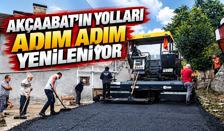 “Akçaabat’ın yolları adım adım yenileniyor”  Başkan Ekim: “Akçaabat’ımız için, hizmet için gayretle çalışıyoruz”