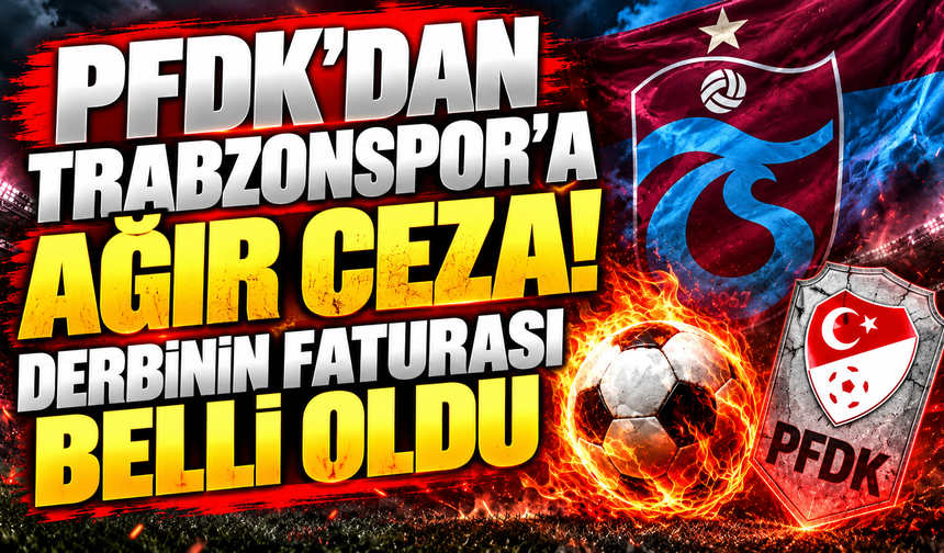 PFDK'dan Trabzonspor'a ağır ceza! Derbinin faturası belli oldu