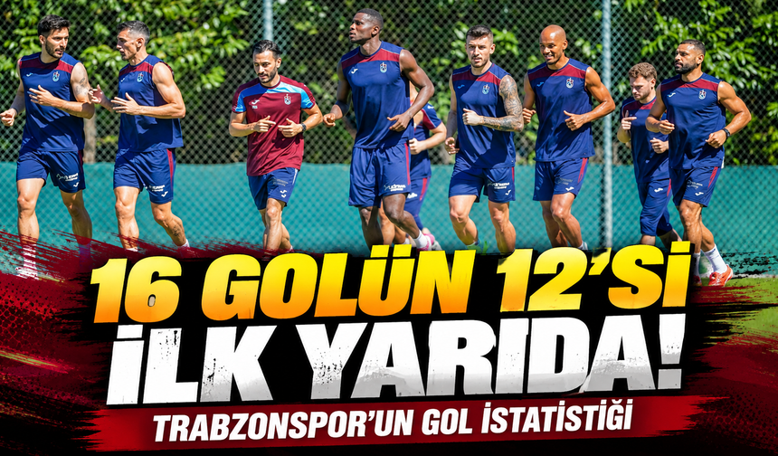 Trabzonspor, Süper Lig'de bu sezon 16 golün 12’sini ilk yarıda attı