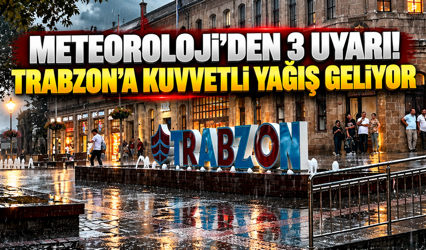 Meteoroloji’den 3 uyarı! Trabzon’da kuvvetli yağış bekleniyor