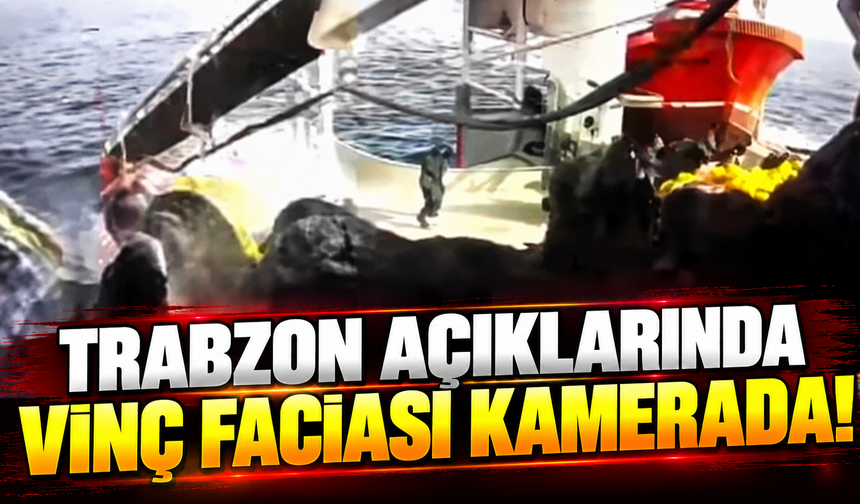 Trabzon Açıklarında Vinç Faciası Kamerada!