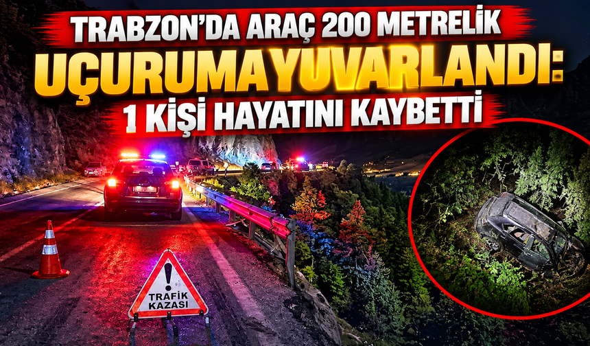 Trabzon'da araç 200 metrelik uçuruma yuvarlandı: 1 kişi hayatını kaybetti                Görsel oluşturuluyor%6