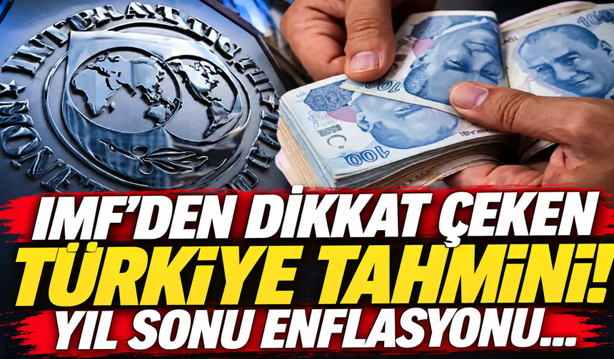 IMF'den dikkat çeken Türkiye tahmini! Yıl sonu enflasyonu...