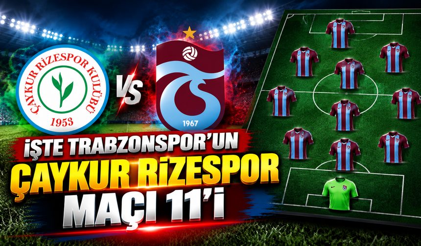 Rizespor - Trabzonspor muhtemel 11'ler
