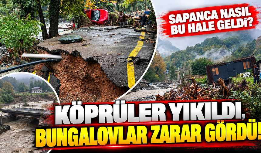 Köprüler yıkıldı, bungalovlar zarar gördü! Sapanca nasıl bu hale geldi?