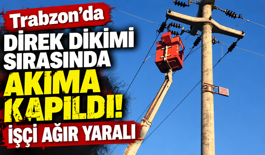 Trabzon’da direk dikimi sırasında akıma kapıldı! İşçi ağır yaralı