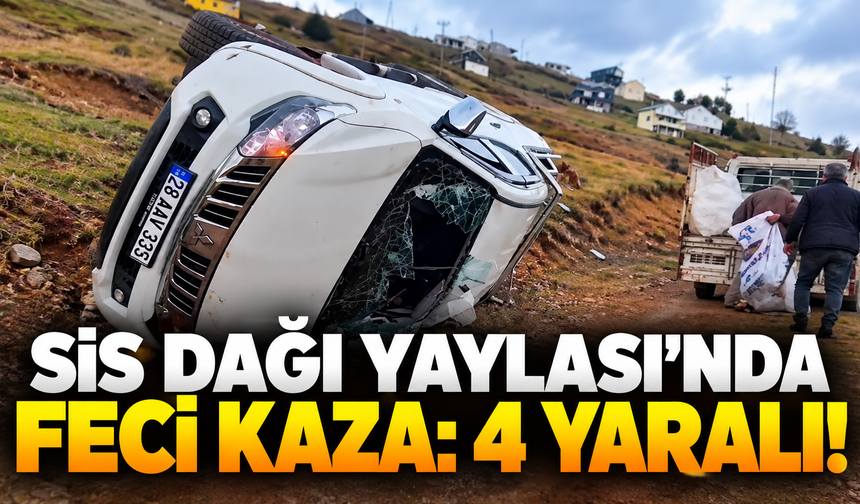 Sis Dağı Yaylası’nda trafik kazası: 4 yaralı
