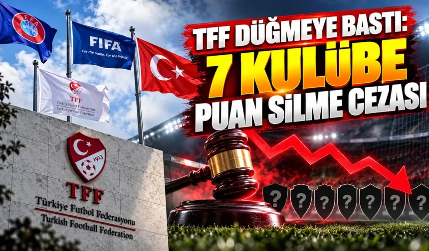 TFF açıkladı! 7 kulübe puan silme cezası