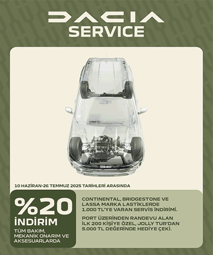 10 haziran – 26 temmuz 2025 tarihleri arasında  %20 indirim tüm bakım,mekanik onarım ve aksesuarlarda