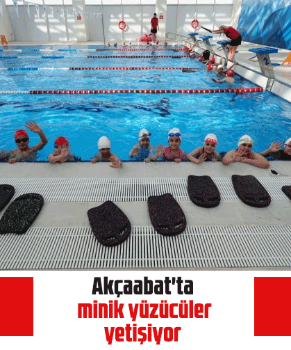 Akçaabat'ta minik yüzücüler yetişiyor