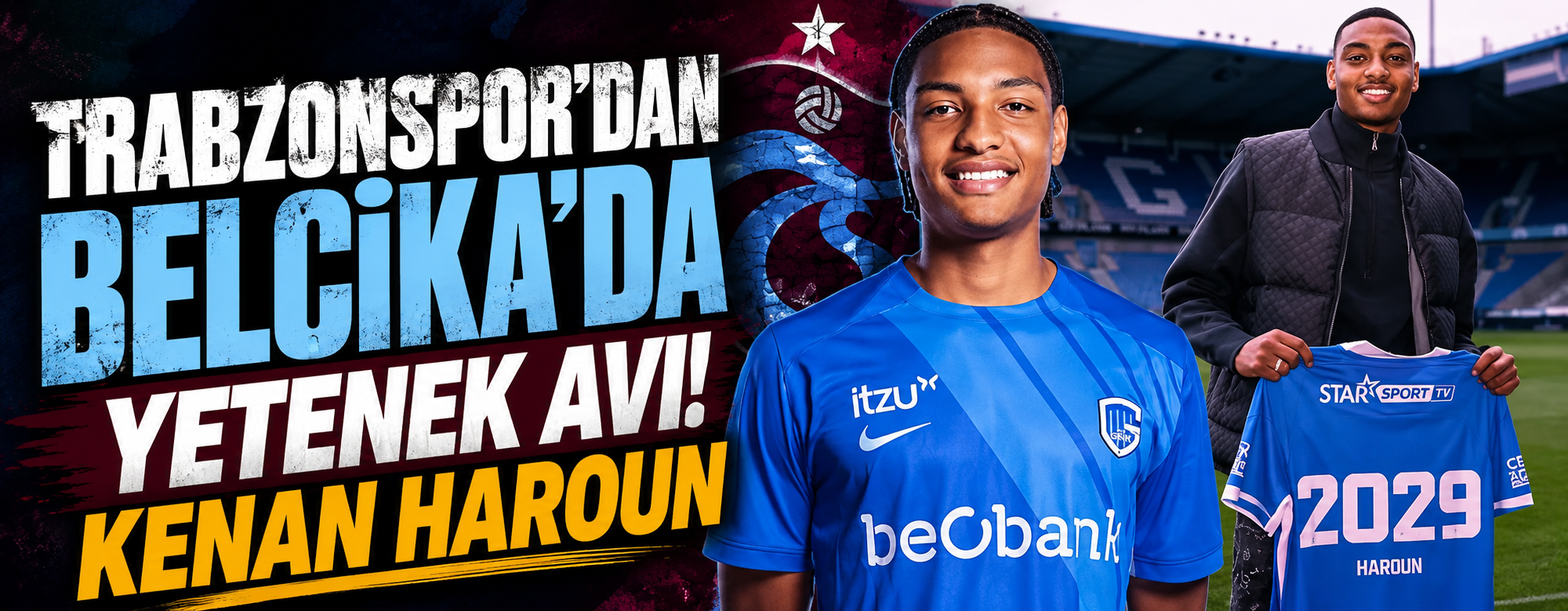 Trabzonspor'dan Belçika'da yetenek avı; Kenan Haroun