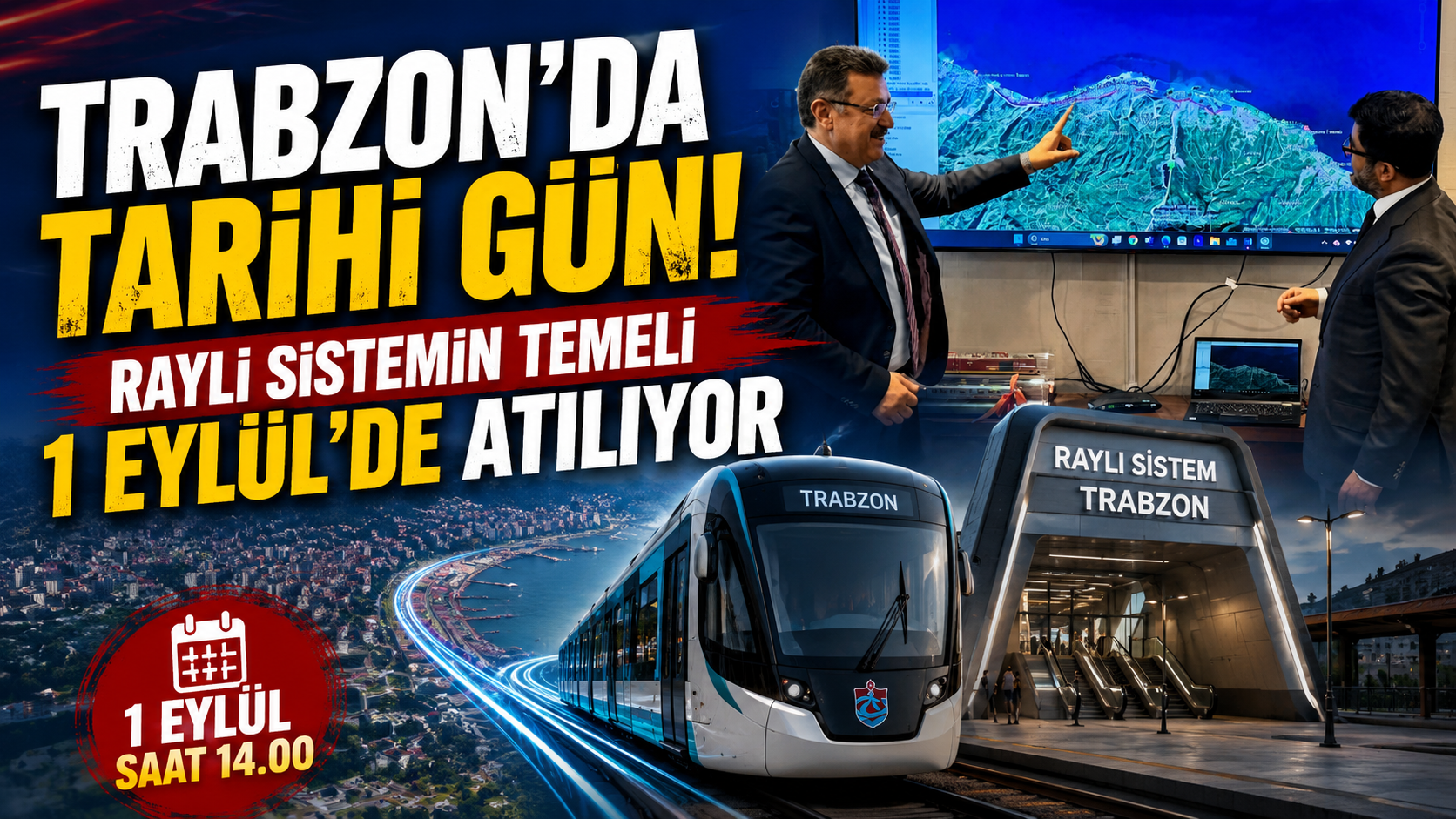 Trabzon’da Tarihi Gün! Raylı Sistemin Temeli 1 Eylül’de Atılıyor