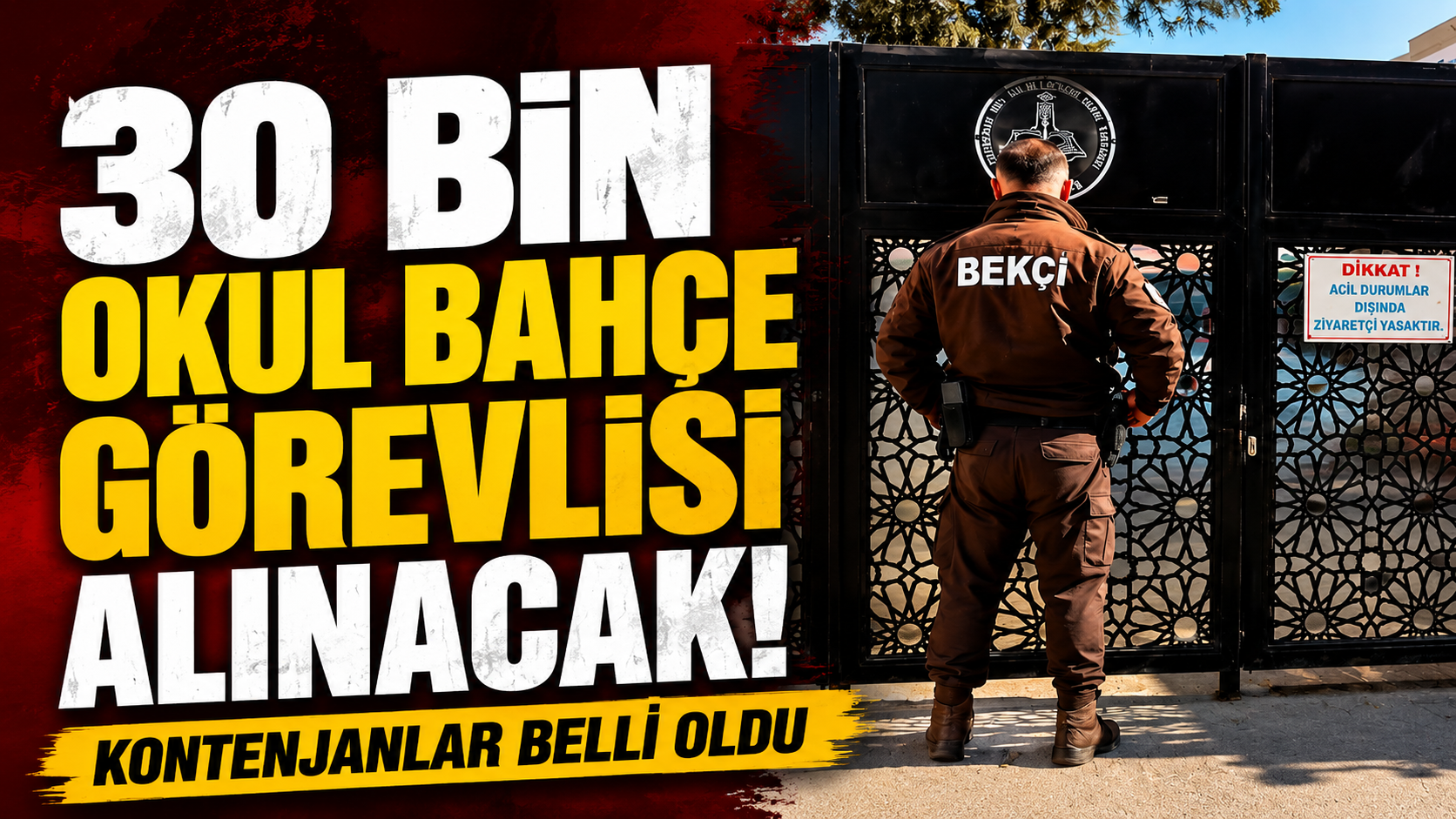 30 bin okul bahçe görevlisi alınacak: Kontenjanlar belli oldu