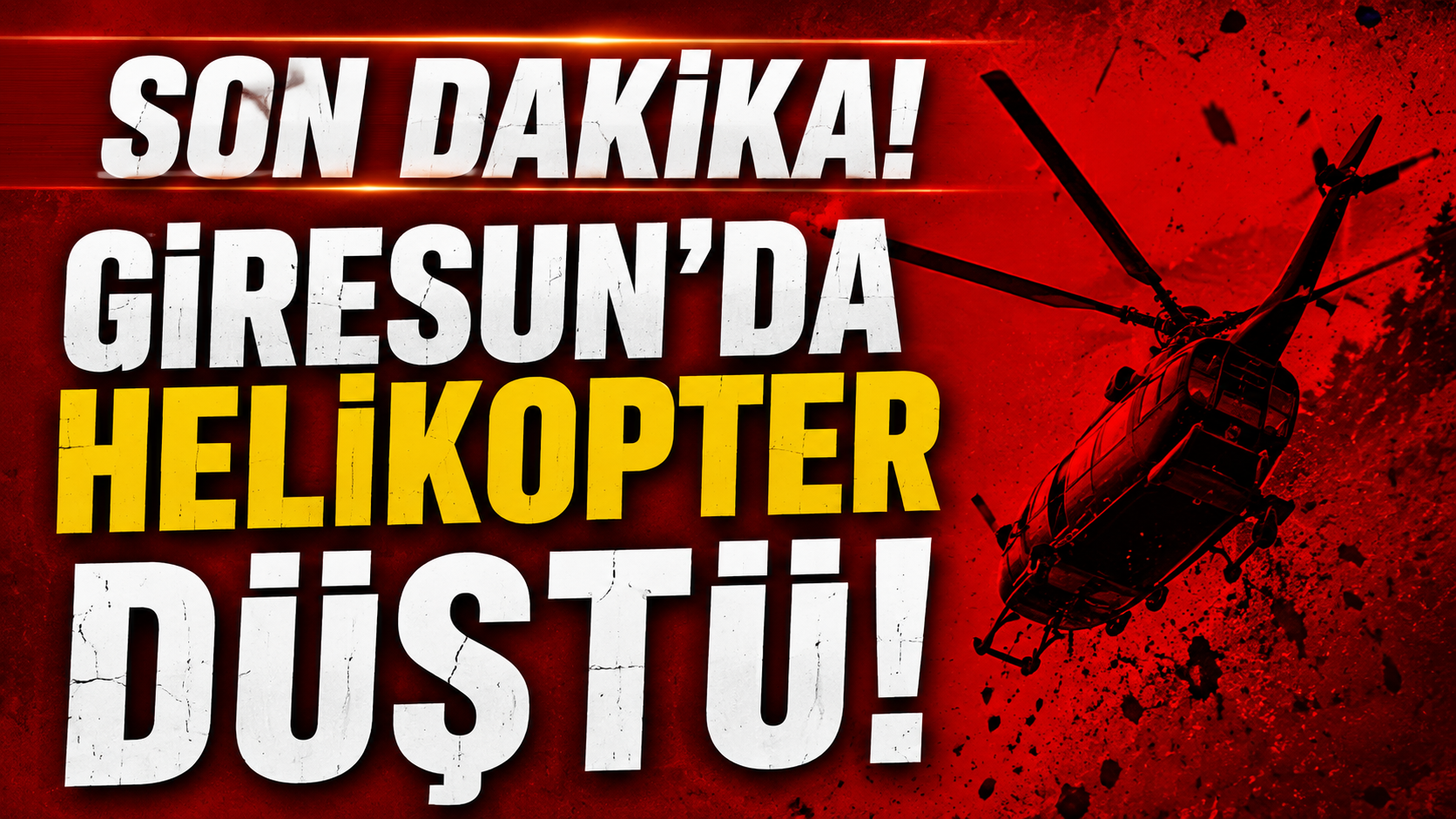 Giresun’da helikopter düştüğü iddiası
