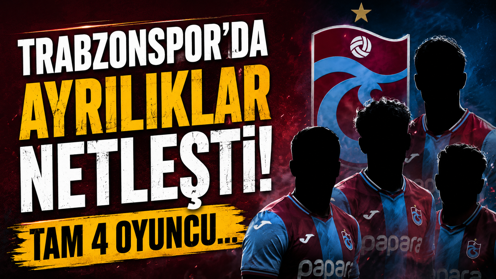 Trabzonspor'da ayrılıklar netleşti! Tam 4 oyuncu...
