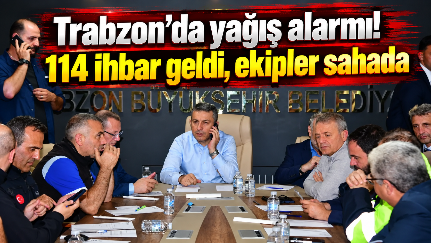 Trabzon’da yağış alarmı! 114 ihbar geldi, ekipler sahada
