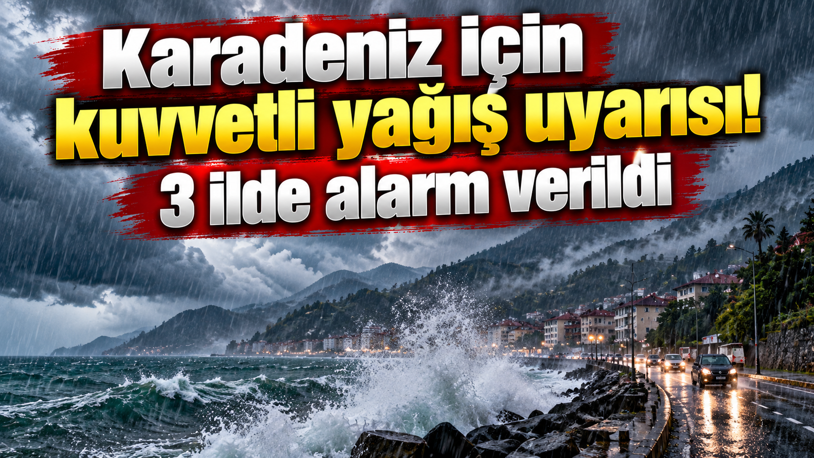 Karadeniz için kuvvetli yağış uyarısı! 3 ilde alarm verildi