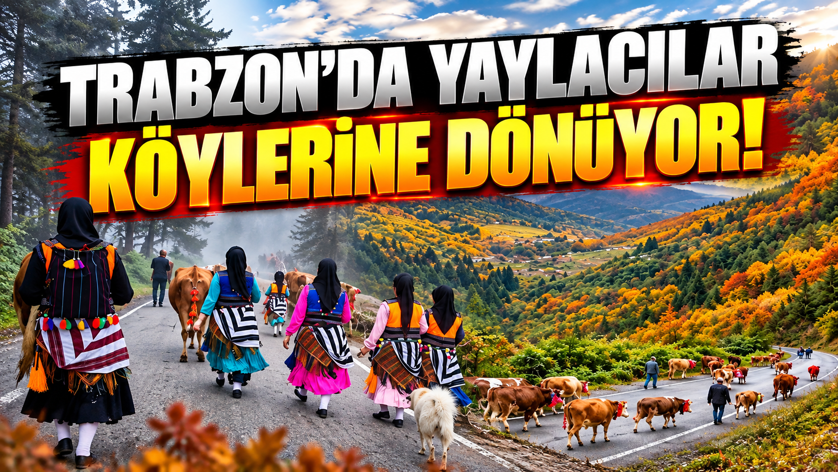 Trabzon'da yaylacılar köylerine dönmeye başladı