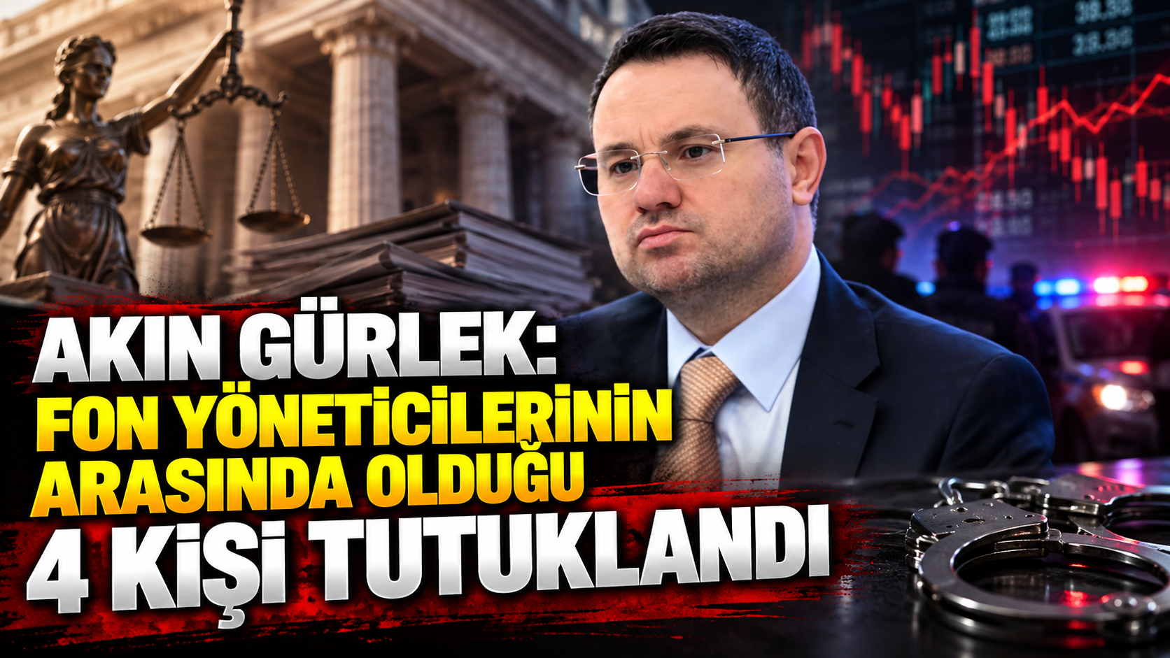 Akın Gürlek: Fon yöneticilerinin arasında olduğu 4 kişi tutuklandı
