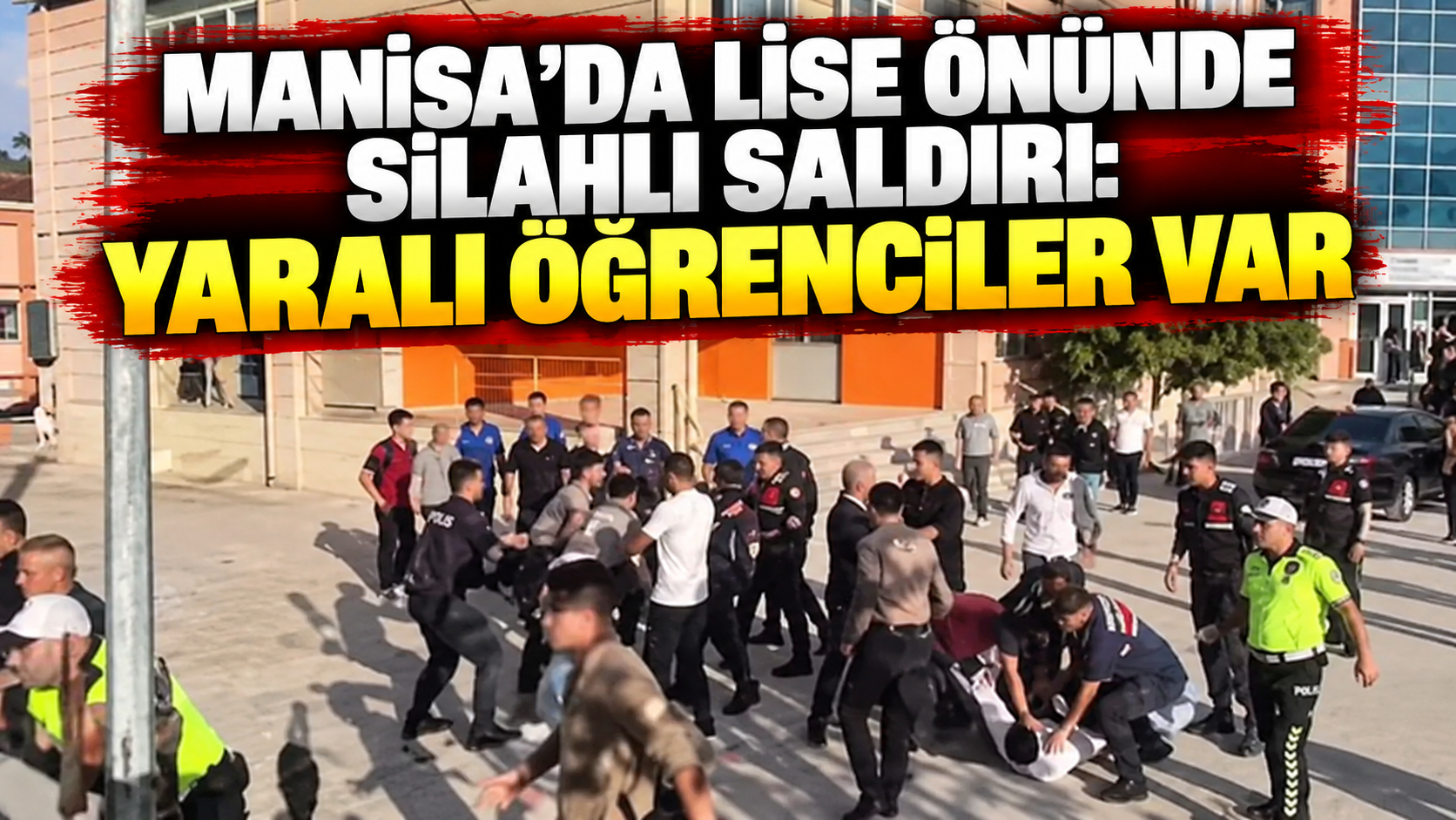 Manisa'da okul önünde silahlı saldırı: Yaralı öğrenciler var