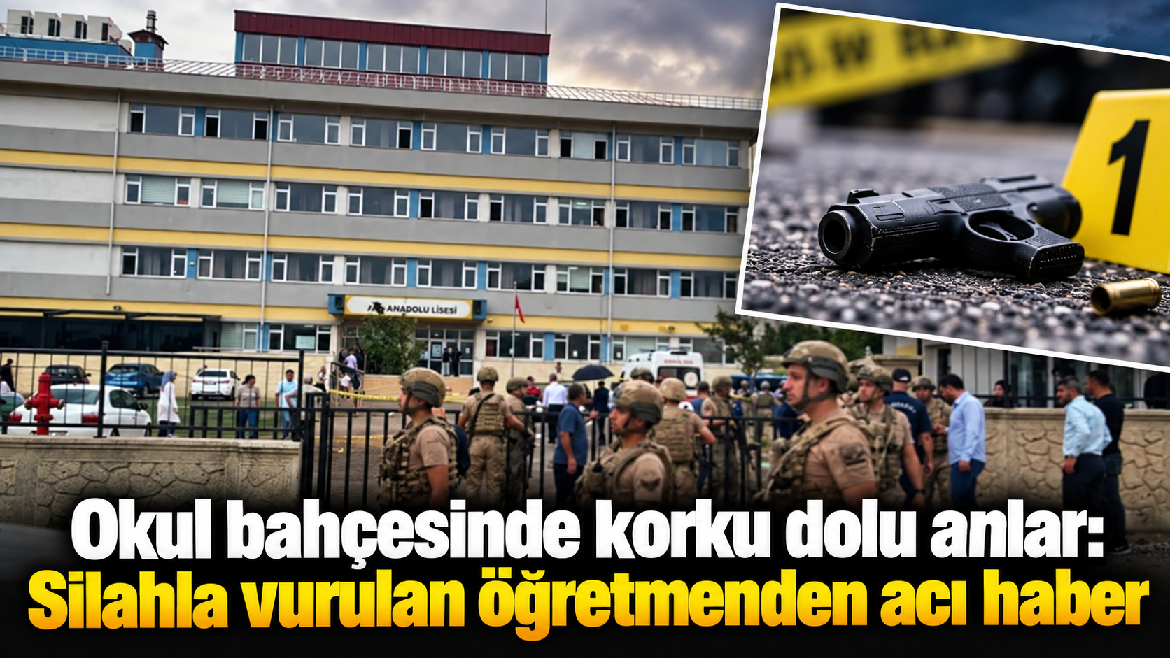 Okul bahçesinde korku dolu anlar: Silahla vurulan öğretmenden acı haber