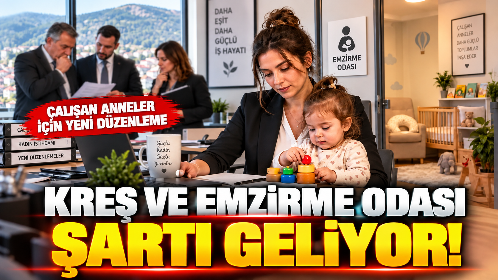 Çalışan anneler için yeni düzenleme: Kreş ve emzirme odası şartı geliyor