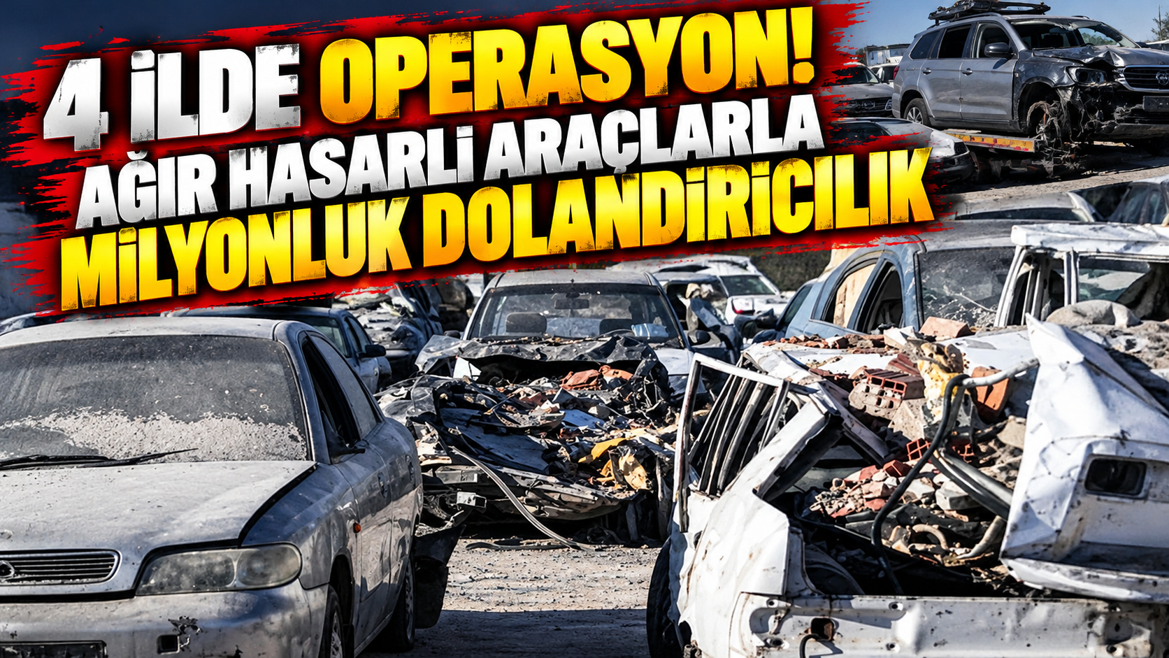 4 ilde operasyon! Ağır hasarlı araçlarla milyonluk dolandırıcılık