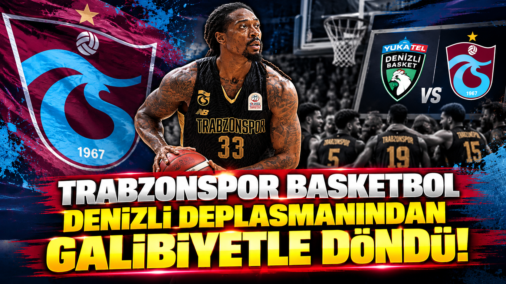 Trabzonspor Basketbol, Yukatel Denizli Basket deplasmanından galibiyetle döndü